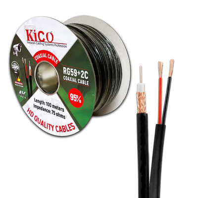 KICO OEM Marke RG59+2C Kabel RG59 Koaxialkabel für CCTV und Video