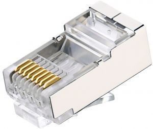 Weißes Cat6 modulares Material ftp 8p8c Rj45 Stecker-ABS/PC für Audiovideo RJ45